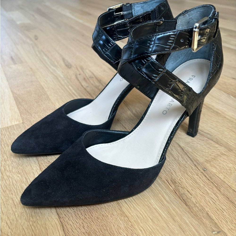 Franco Sarto Black Leather Dress Shoes